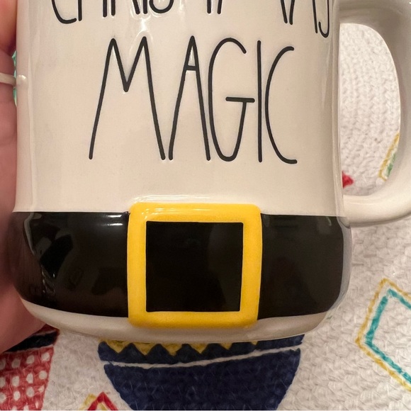 Rae Dunn CHRISTMAS MAGIC Mug Buckle Belt, RARE mug - Picture 4 of 9